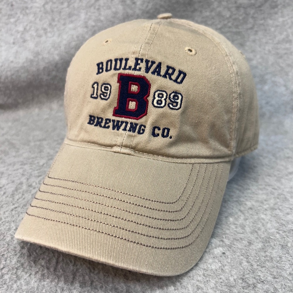 Boulevard Brewing Co 1989 Mens Tan Ouray Baseball Hat Adjustable Strap OSFM